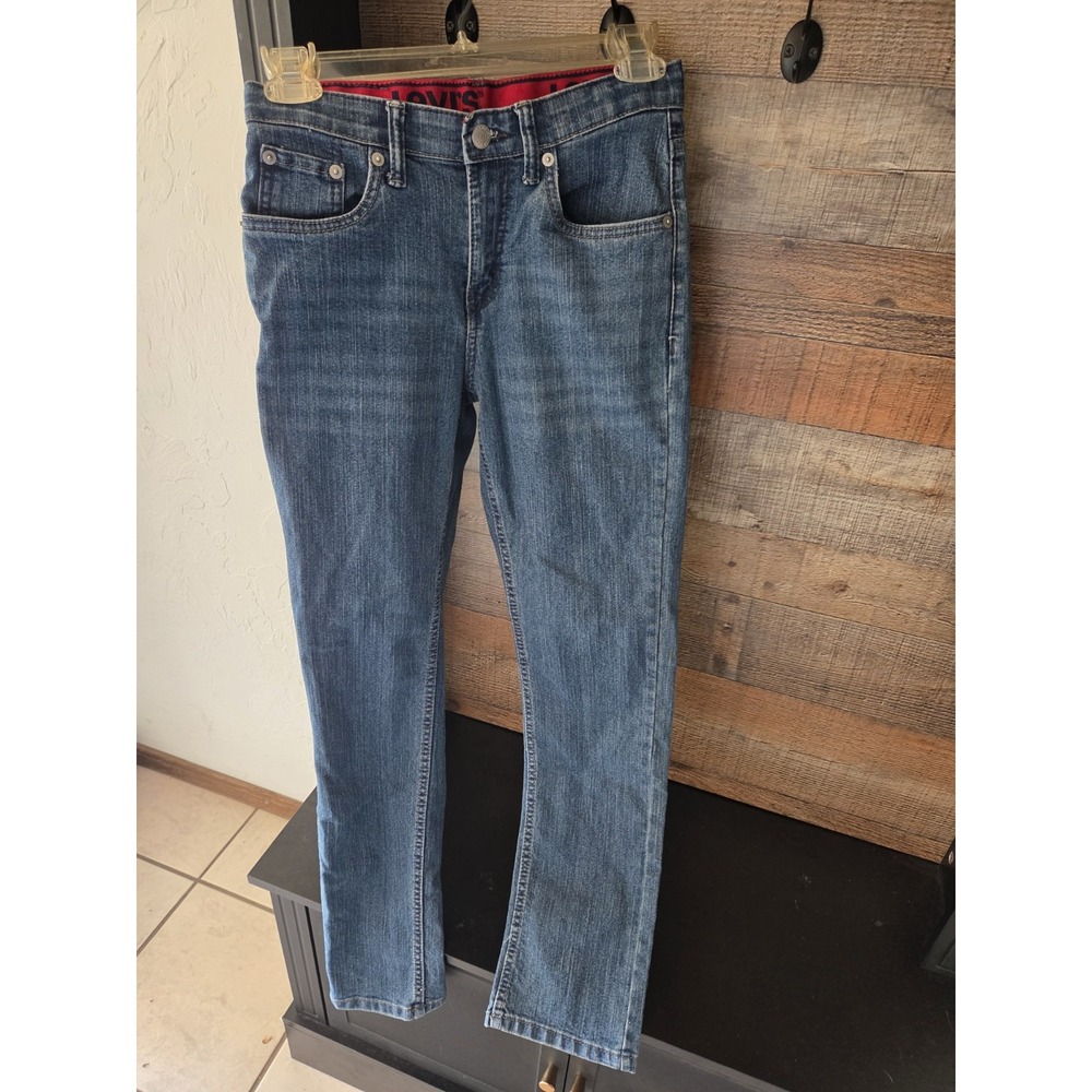 Levi's Men's Slim Blue Medium Wash Denim Jeans 5-Pocket Button Closure